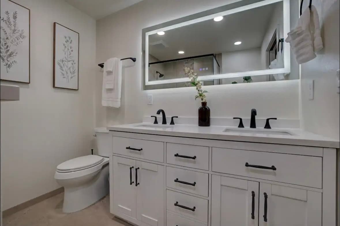 Pristine bathroom sinks
