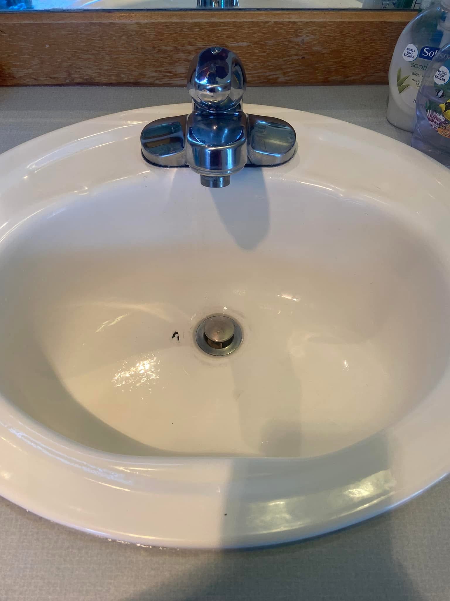 Clean bathroom sink - After