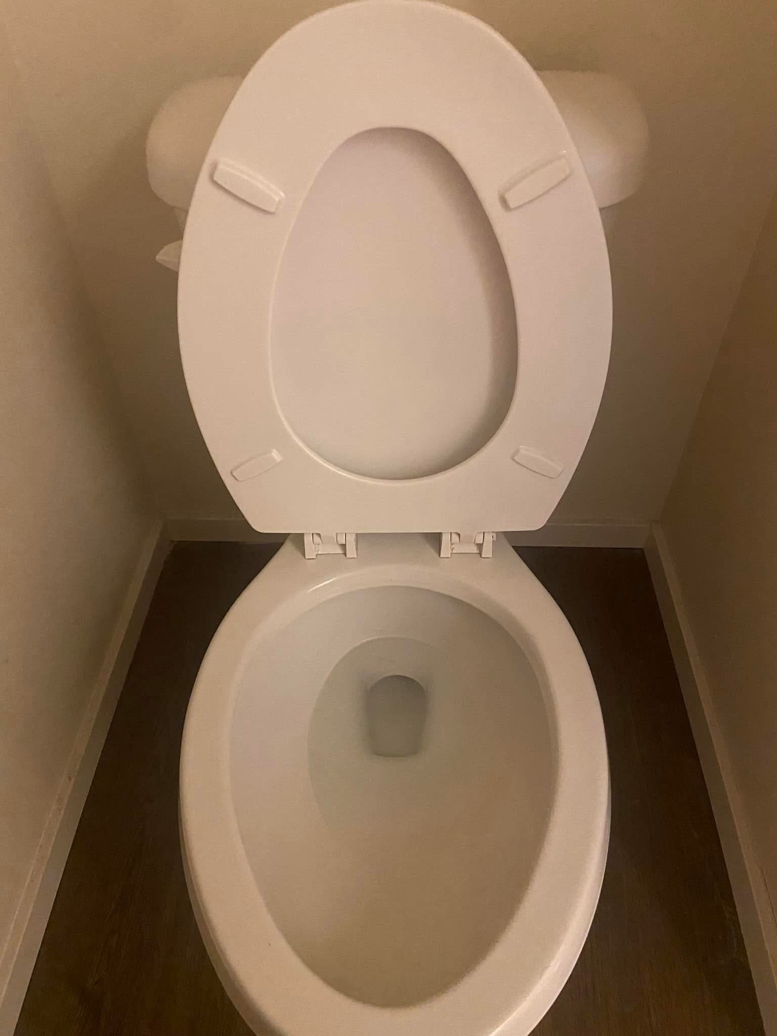 Deep cleaned toilet - After