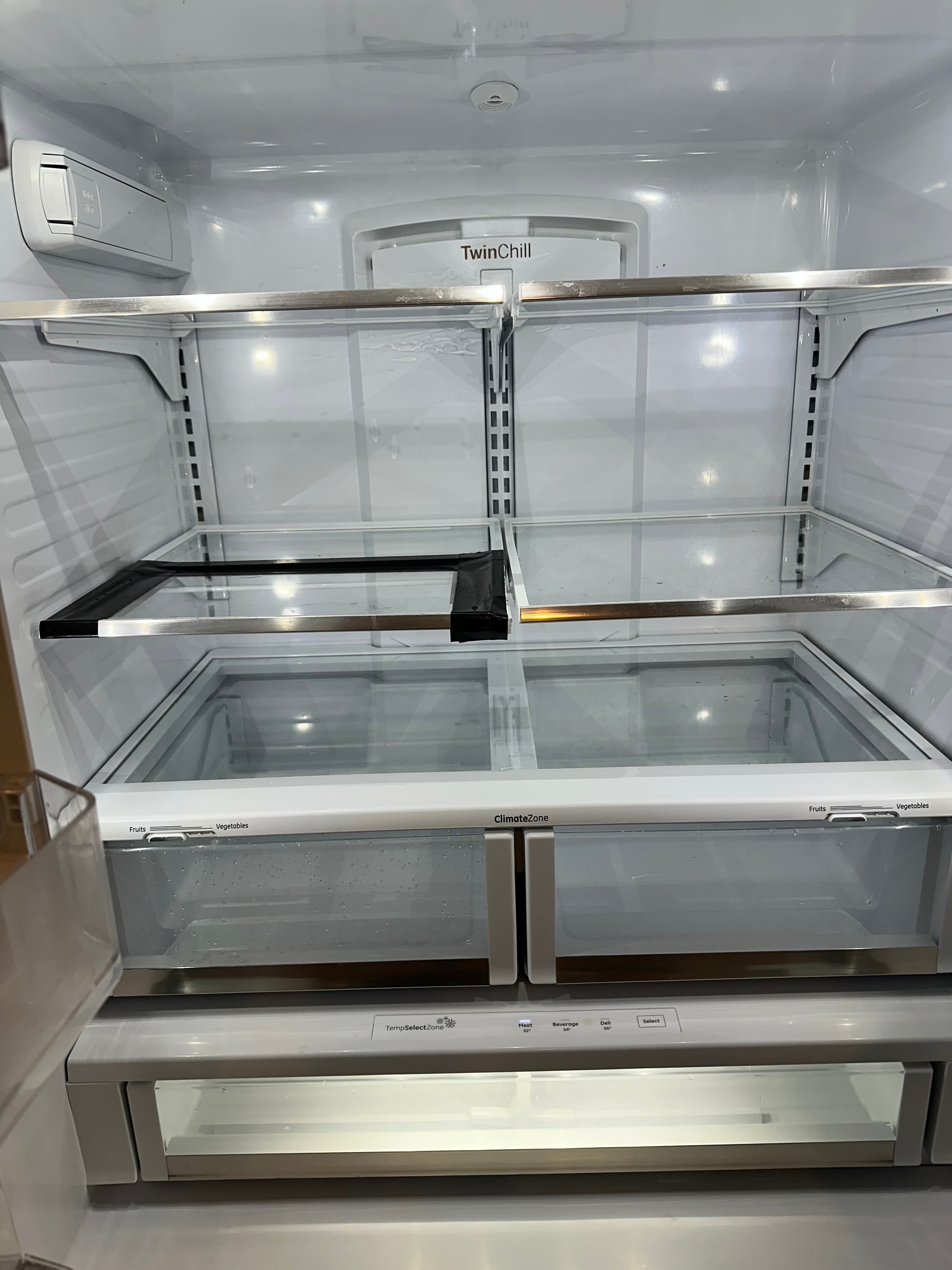 Deep cleaned fridge interior - After